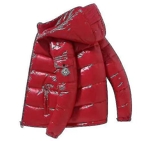 Vinter kort glänsande stativ krage Vattentät Huva dunjacka