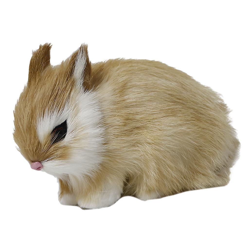 Simulation Relastic Rabbit Home Decorations- 13x7x10cm Yellow
