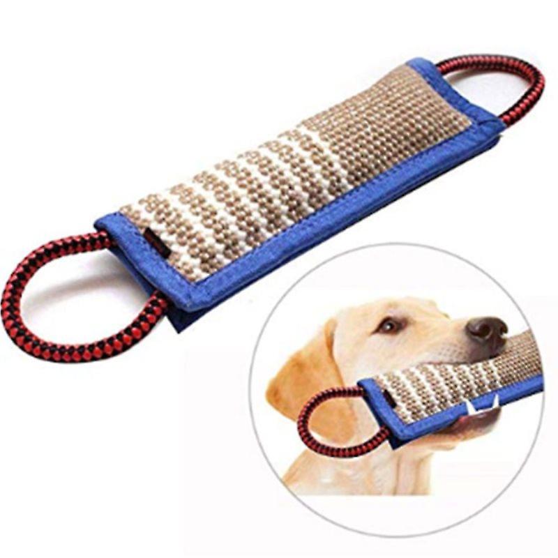 Dog Tug Bite Pillow Jute Bite Chewing Fetch Toy Puppy Training Interactive Play