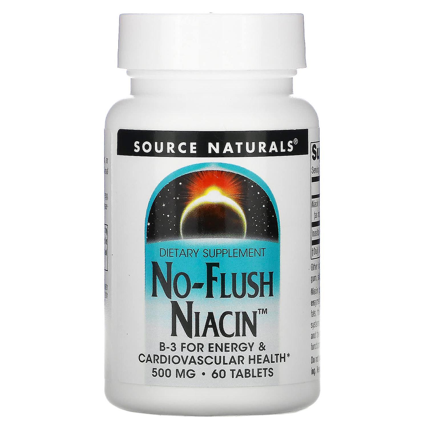 Source Naturals, No-Flush Niacin, 500 mg, 60 Tablets
