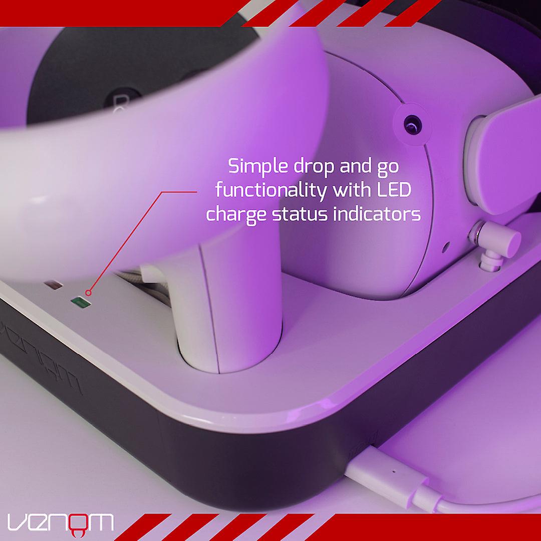 Charging dock with rechargeable battery packs for meta quest 2 / oculus