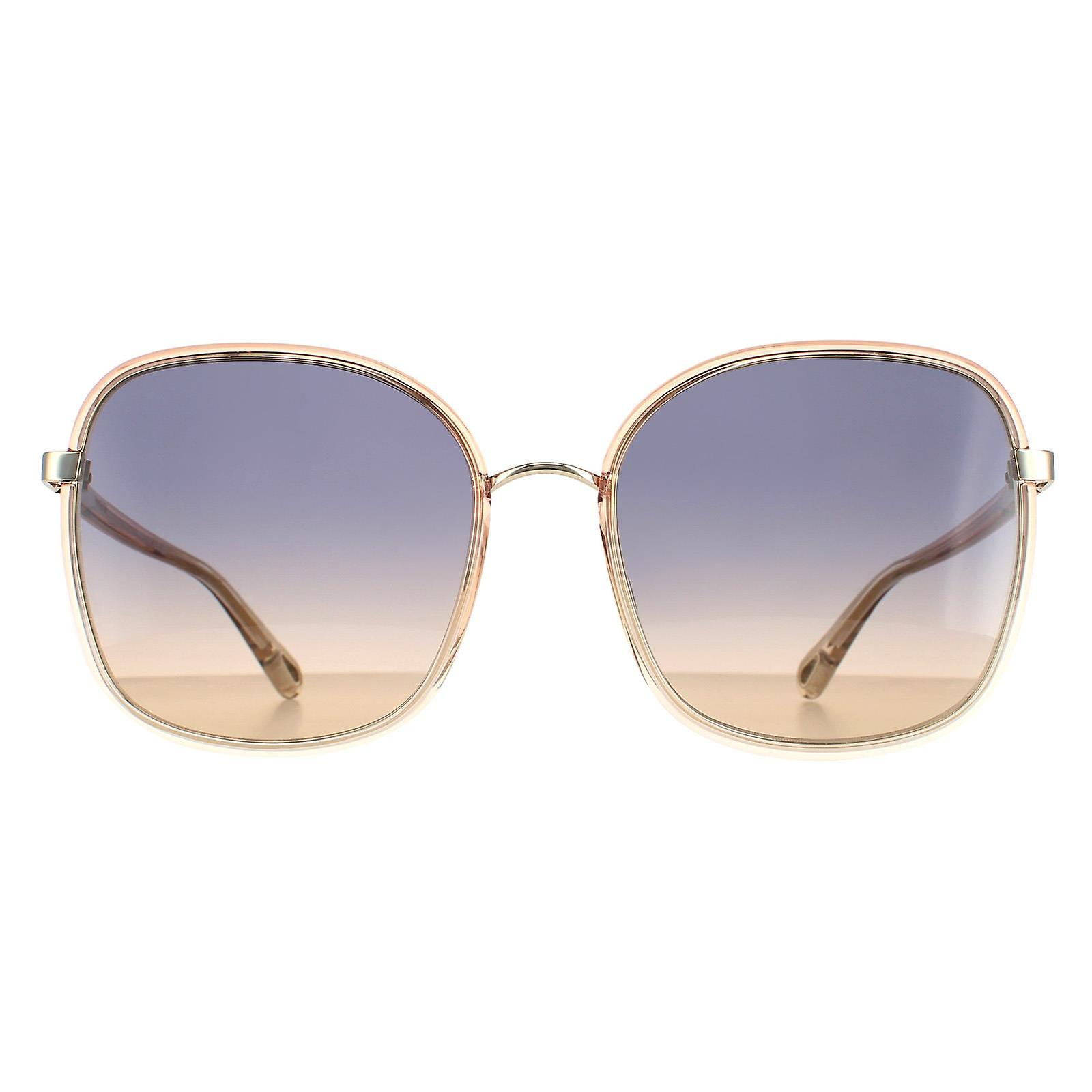 Chloe Sunglasses CH0031S Franky 004 Orange Crystal Fade and Gold Blue to Brown Gradient