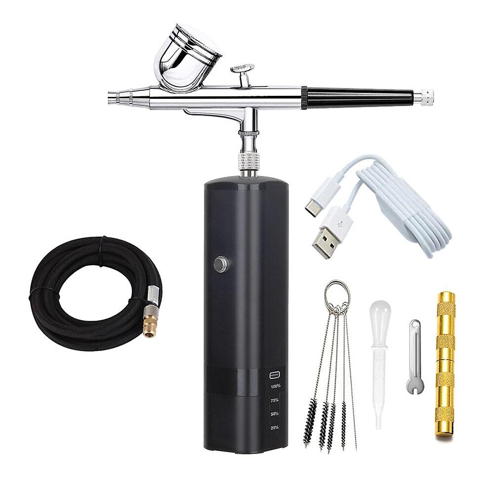 Cordless Mini Personal Airbrush Compressor High Capacity Psi Art 0.3mm Nozzle Oxygen Spray Gun Cosmetics Make Up Beauty Salon