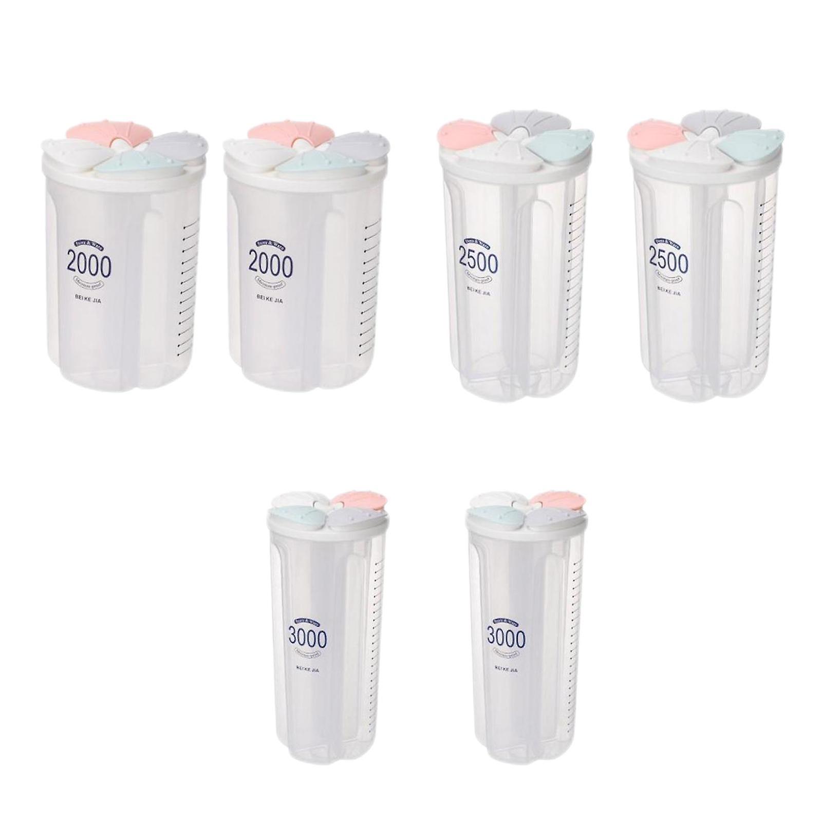 6pcs Plastic Divided Box Organizer Clear BPA Free Storage Container