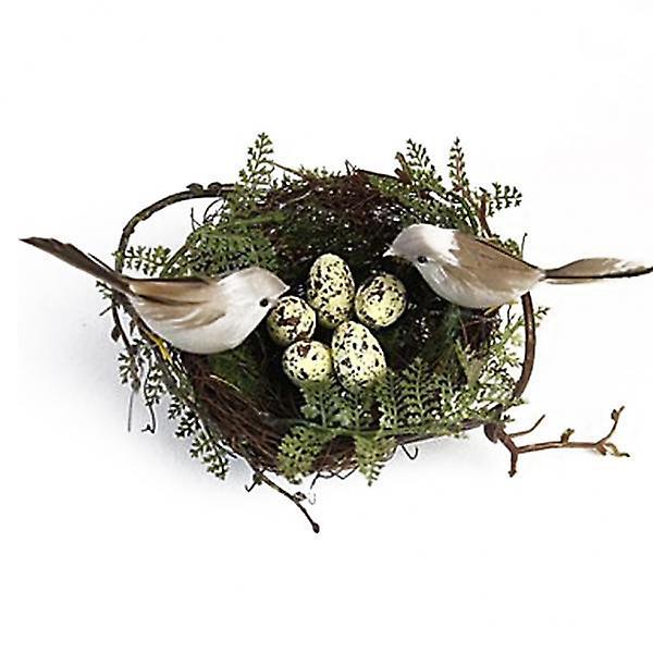 4x1piecesp bird nest artificial eggs Set Multicolor