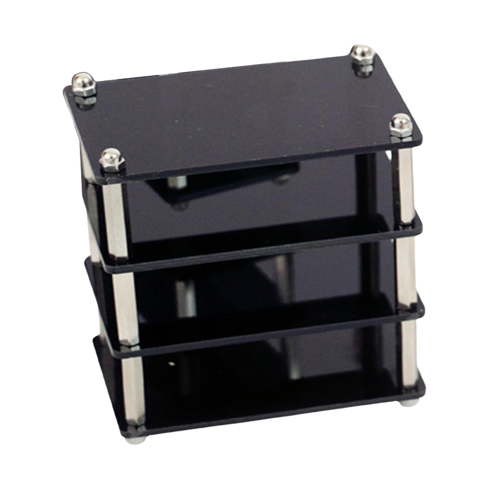 1:6 Dollhouse Shelf Model Miniature Display Rack for Study Decor S Black