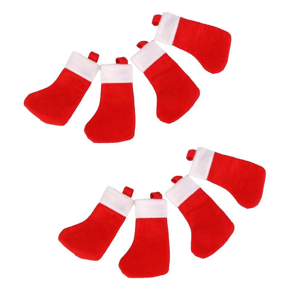 8pieces Christmas Stocking Tableware Silverware Sleeve Dinner Cutlery Decor