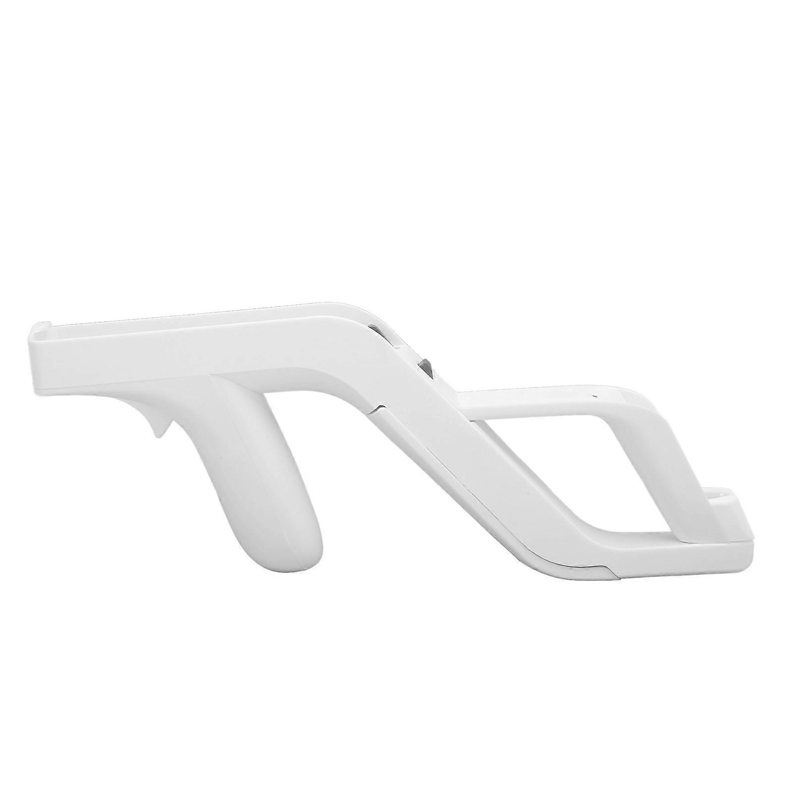 White Wii Controller Light Gun - Scratch Resistant, Stable, Reduces Fatigue, Easy Use