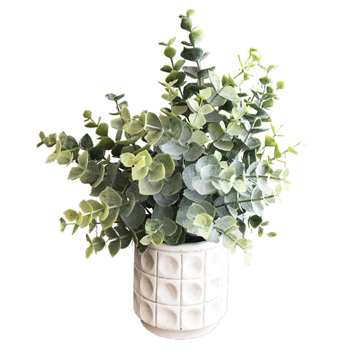 Artificial Plant Vivid Nice-looking Ornamental Green Artificial Tree Leaves Imitation Bonsai 