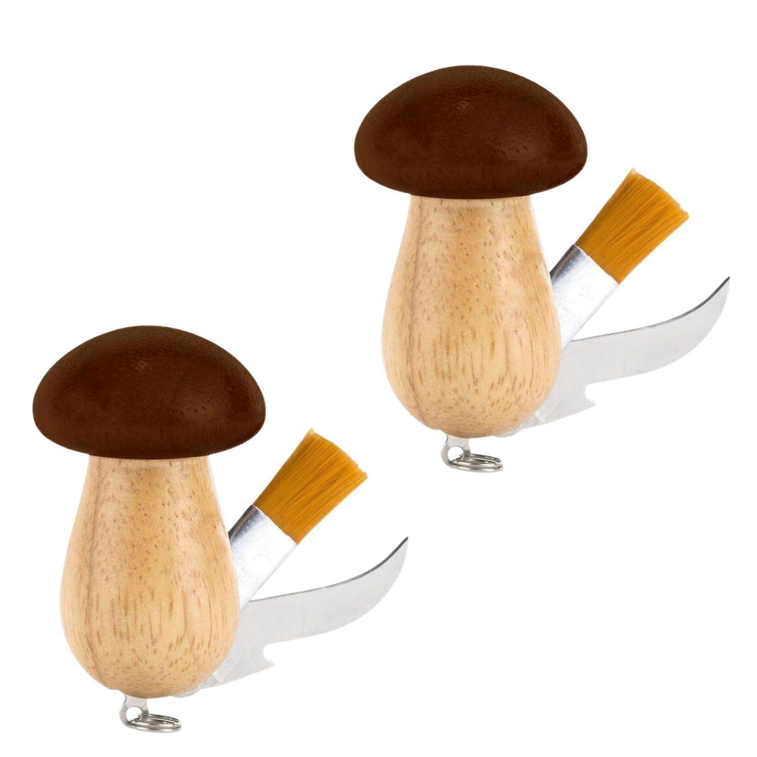 2 mushroom shaped mushroom knives