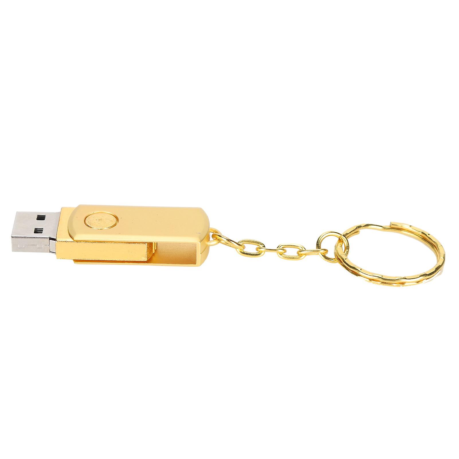8GB USB 2.0 Rotating Metal Zipper Thumb Drive for PC/Linux