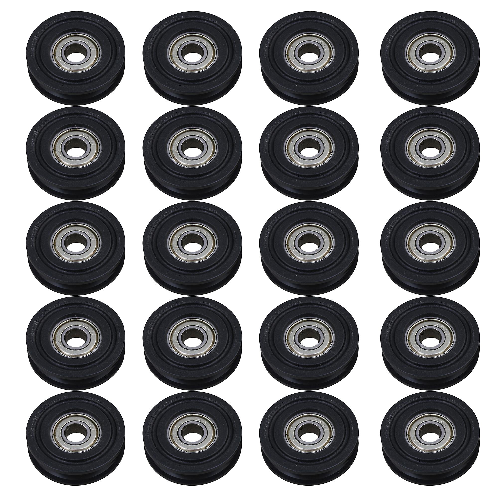 20x 608ZZ U-type roulement poulie roue pour meubles poulie 8x40x10mm