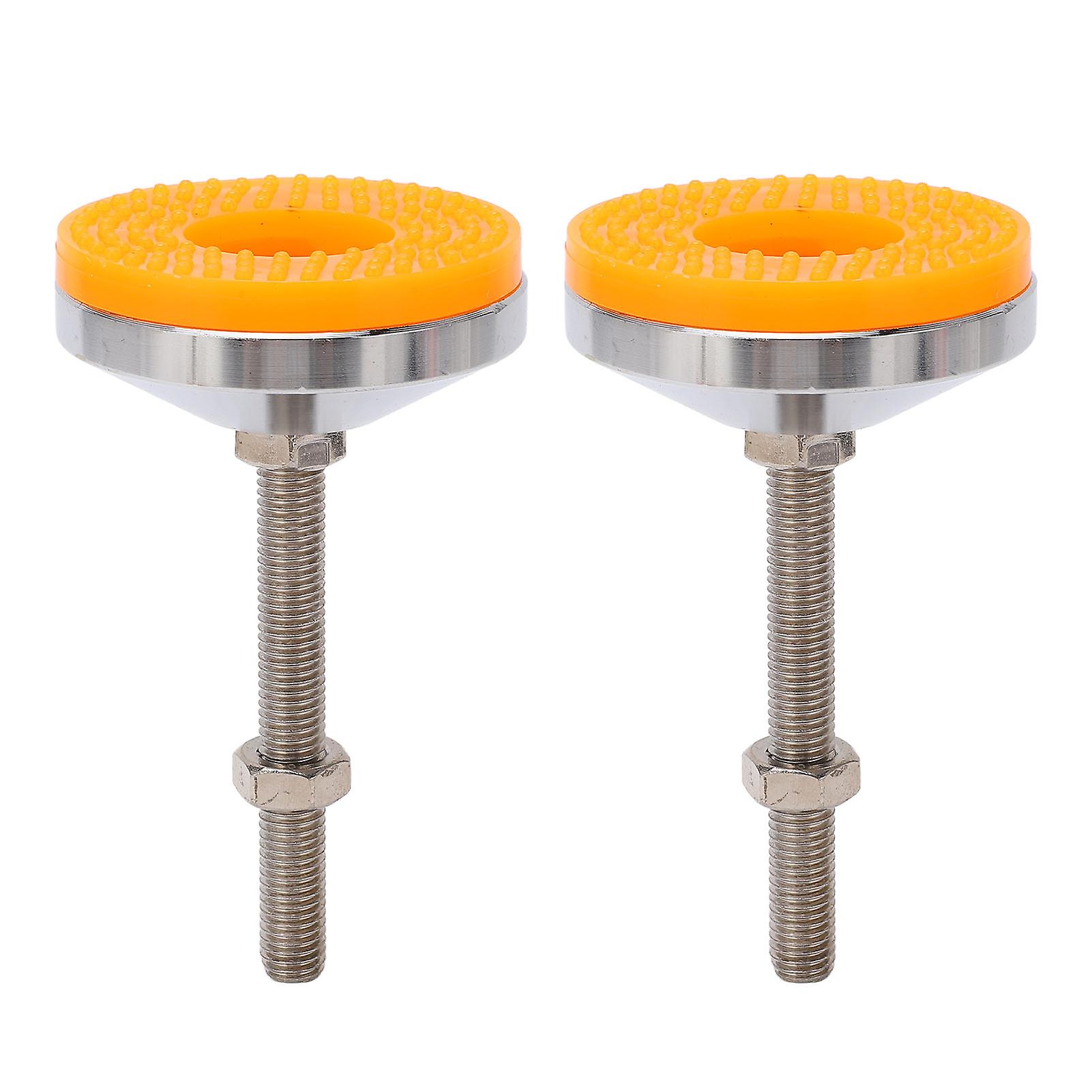 2pcs Furniture Leg Leveller Carbon Steel Nut Rubber Pad Anti Skid Height Adjustable Furniture Leg Screw