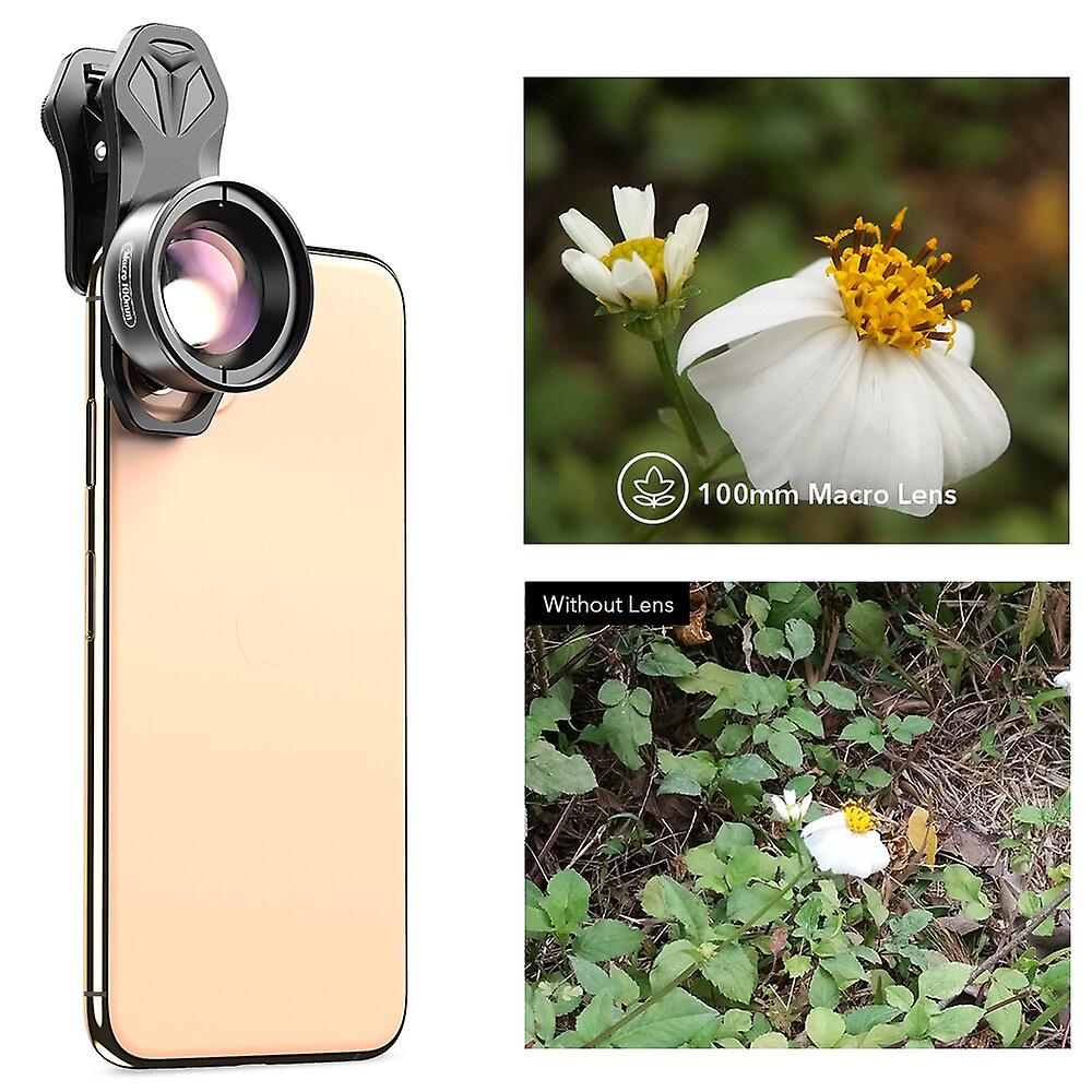 Apexel Hd Optic Camera Phone Lens 100mm Macro Lens + 10x Super Macro Lenses For Iphonex Xr Xs Max Samsung S9 All Smartphones