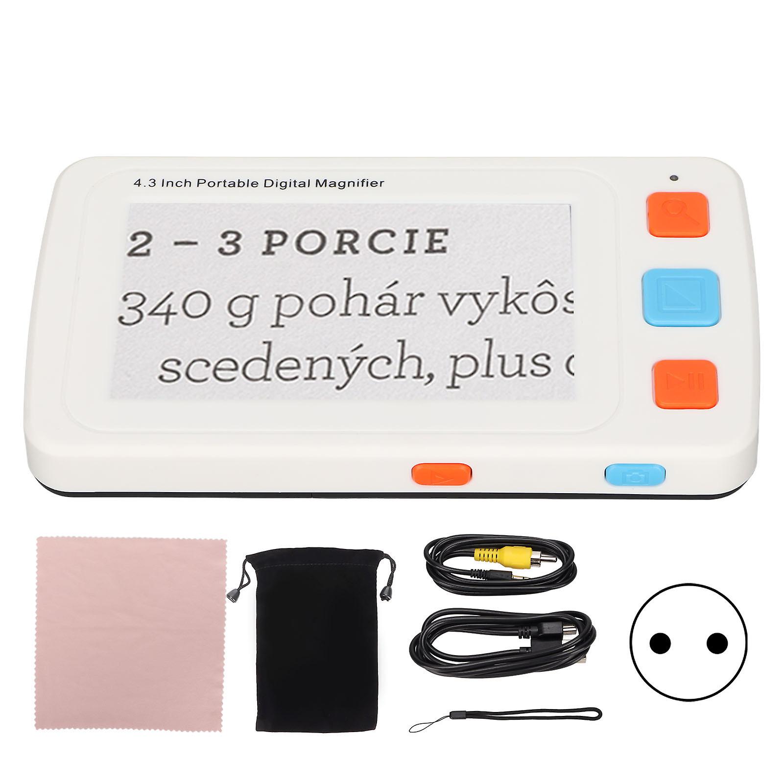 Compact Digital Reading Magnifier: 4.3 Inch Screen, 32x Zoom, EU Plug (YS010)