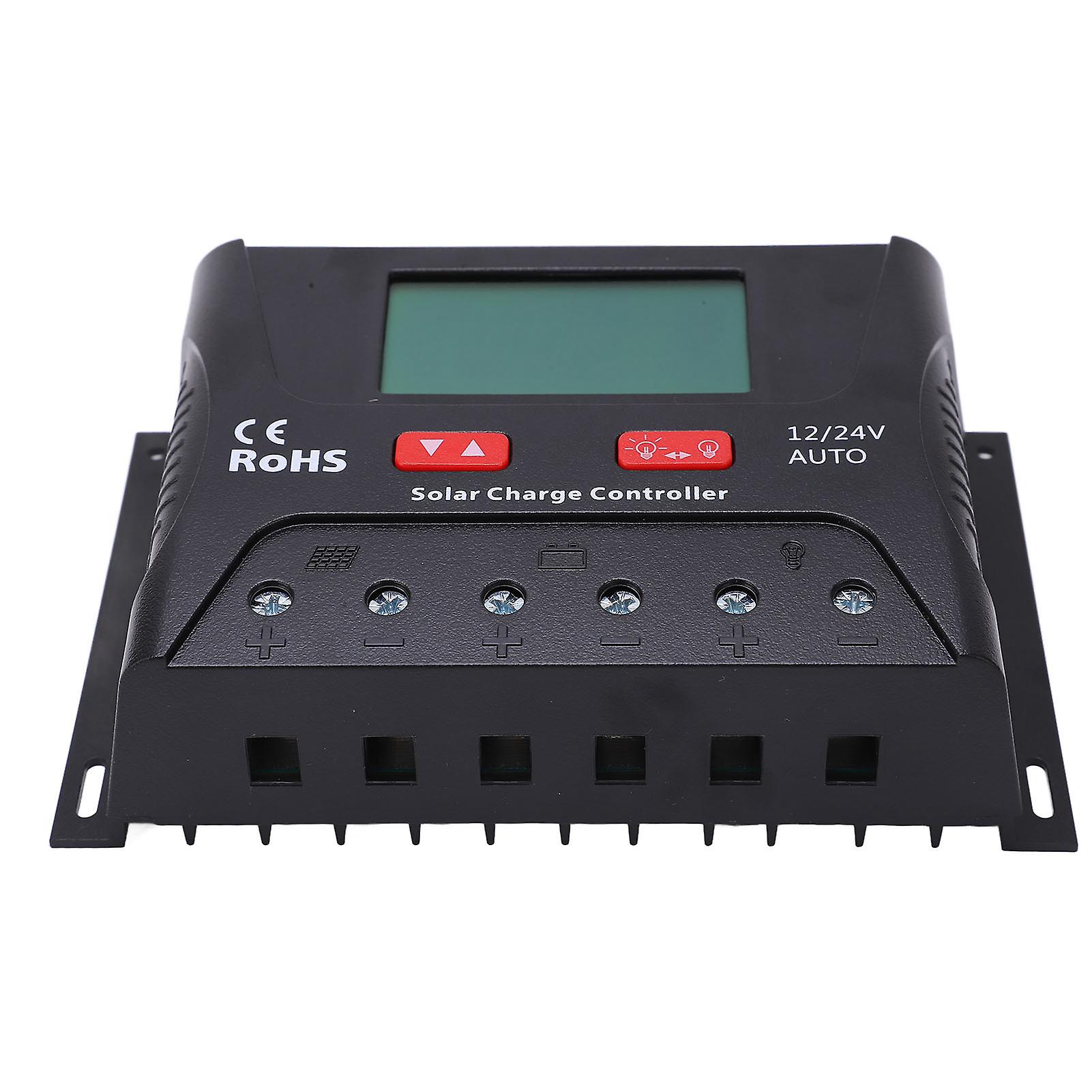 Solar Charge Controller PWM Discharge Control LED Display with USB 30A 12V 24V for Battery