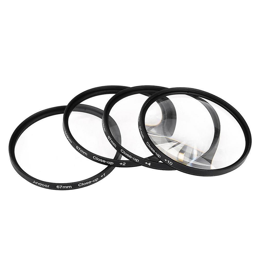 Andoer 67mm Macro Close-Up Filter Set +1 +2 +4 +10 with Pouch for Nikon D80 D90 D7000 Canon Tamron S