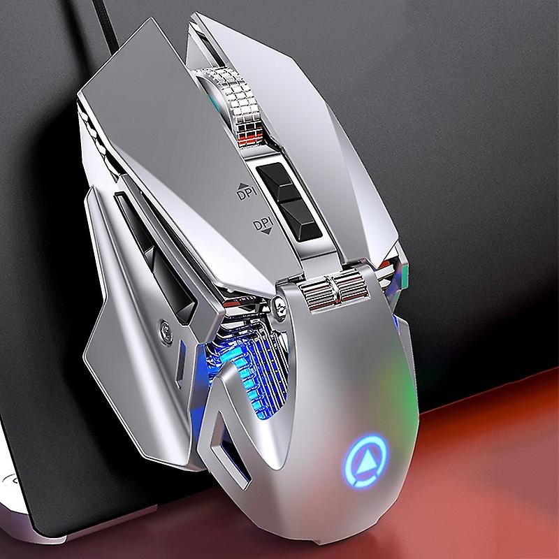 Wired Metal Mechanical Hard Core Macro Mouse, Style: Audio Version