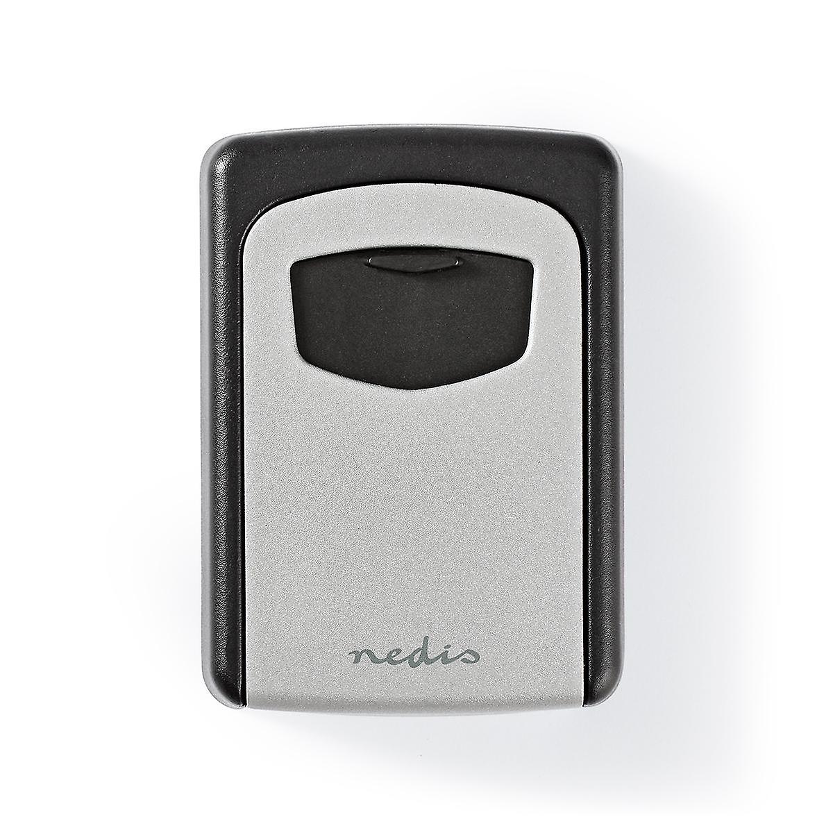 Vault | Key Safe | Combination Dial Lock | Indoor & Outdoor | 2 Keys Included | Grey / Black