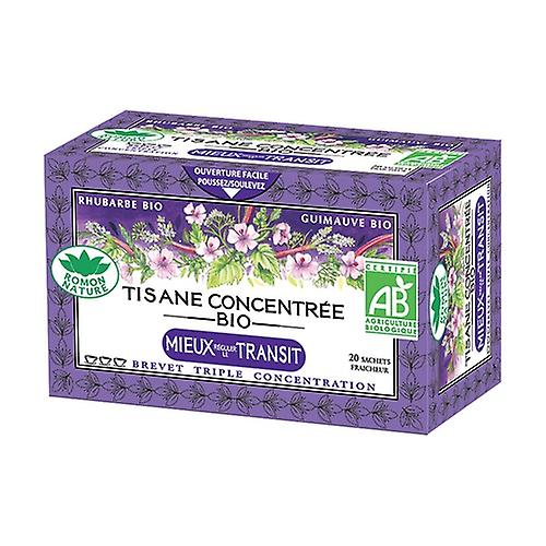 Organic concentrated herbal teas Better Regulate Transit 20 infusion bags