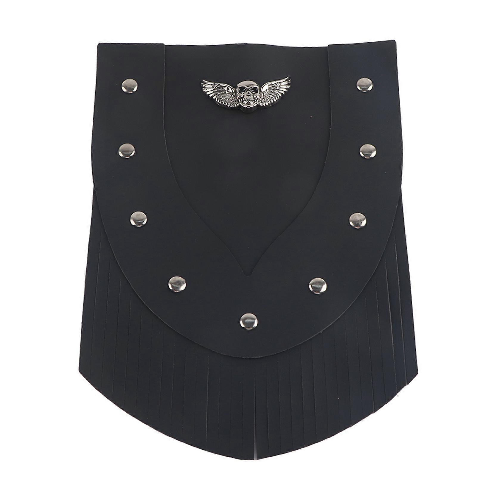 Front fender mud flap for motorcycle with tassel, black