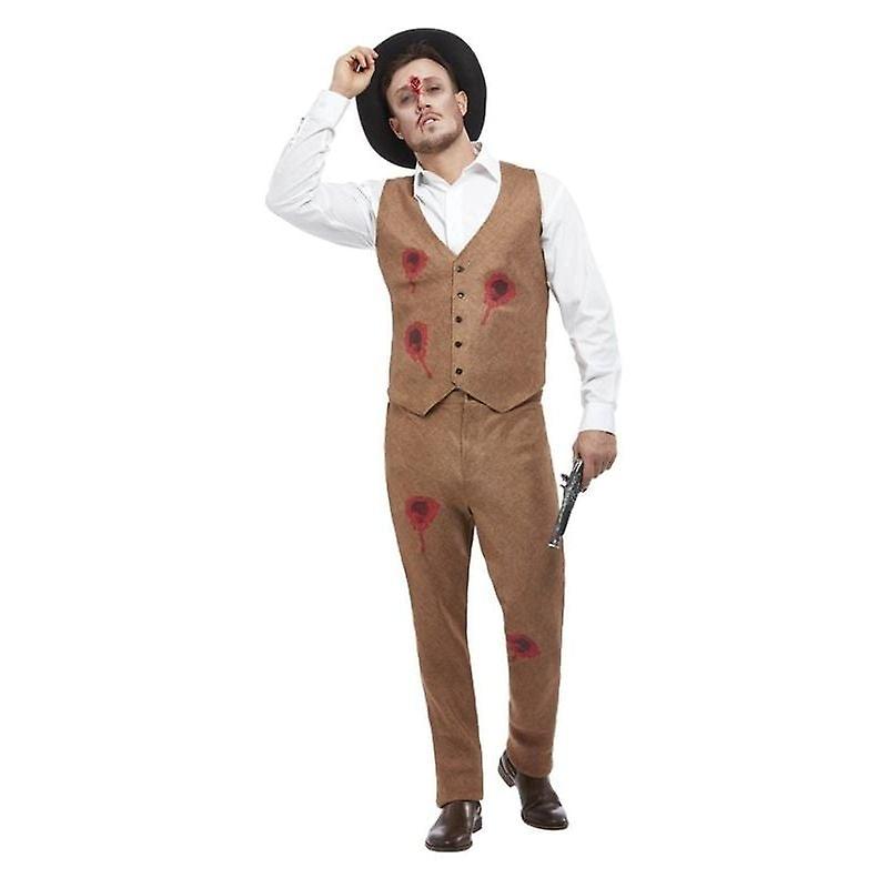 Clyde Zombie Gangster Costume Brown 63055l