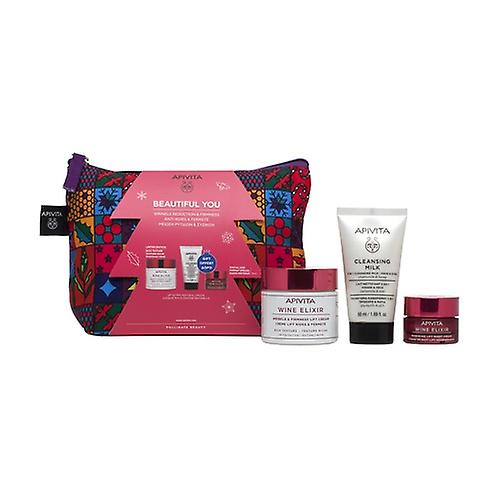 Wine Elixir Rich texture cream + mini night cream gift + 3-in-1 cleansing milk Pack 3 units