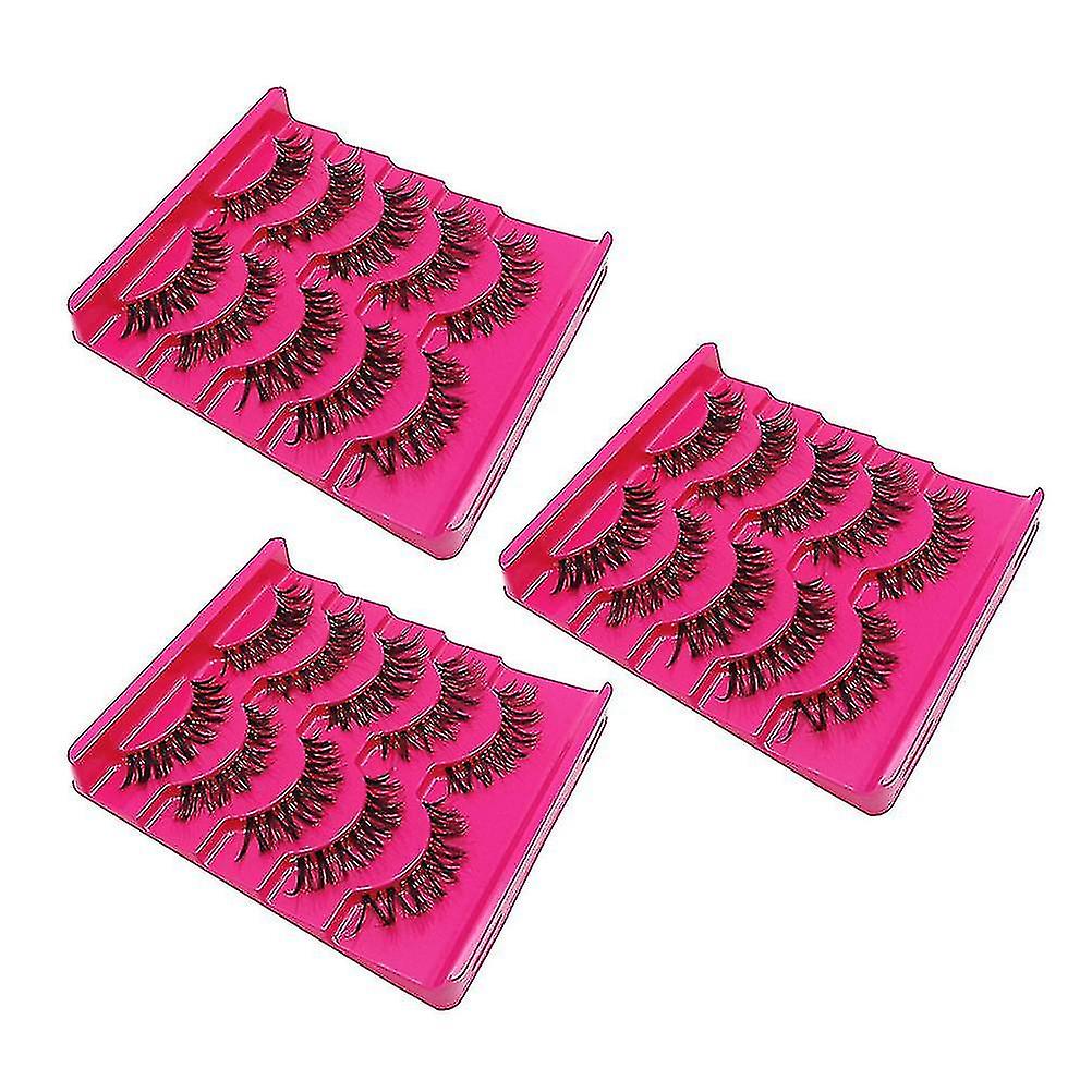 15 Pairs Natural Look Fluffy False Eyelashes Artificial Eyelash