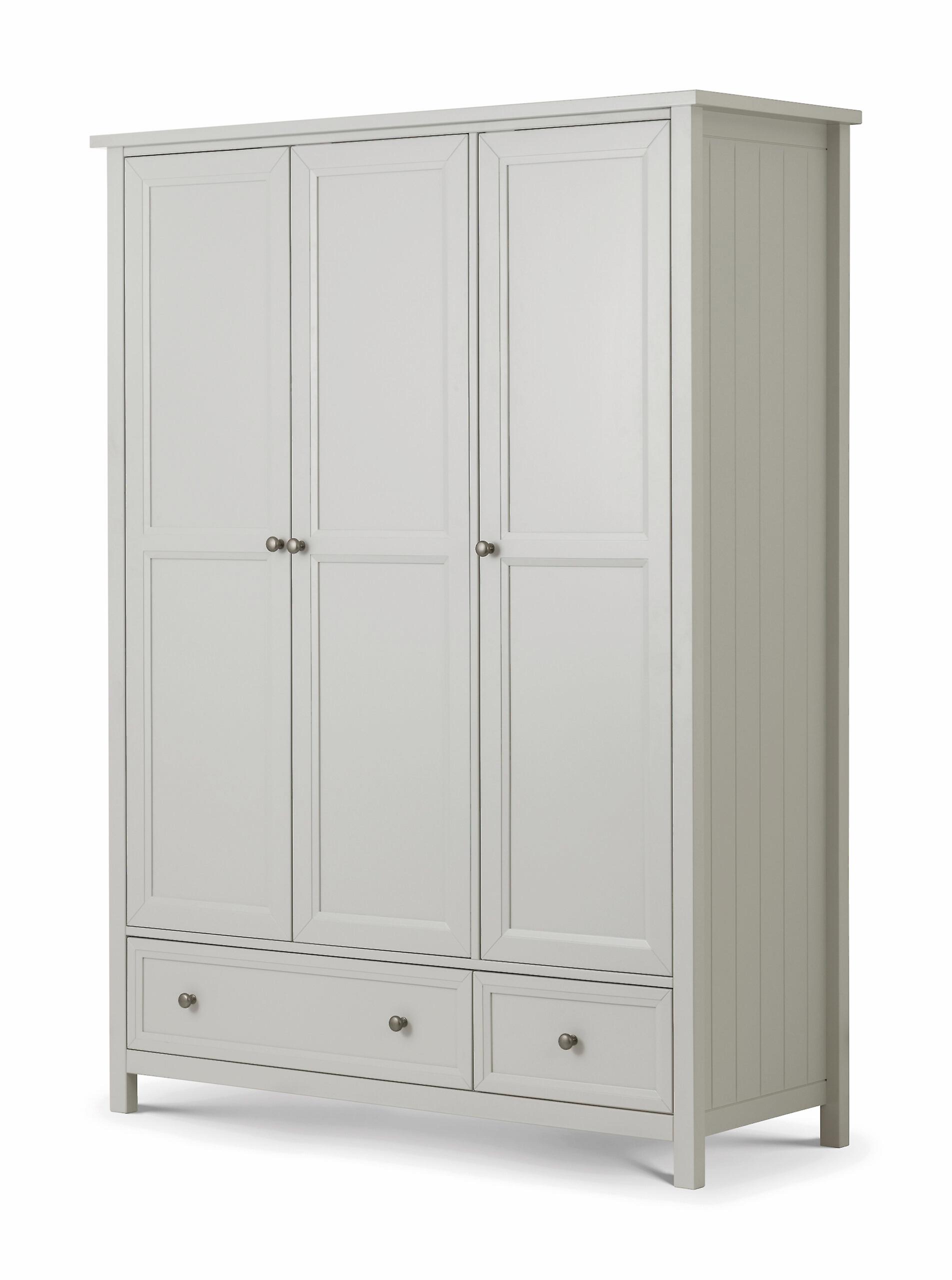 Marine 3 Door Combination Wardrobe - Dove Grey