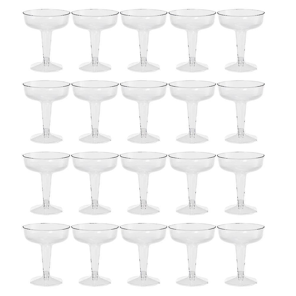 20pcs Clear Plastic Champagne Glasses Compatible Parties Clear Plastic Cup