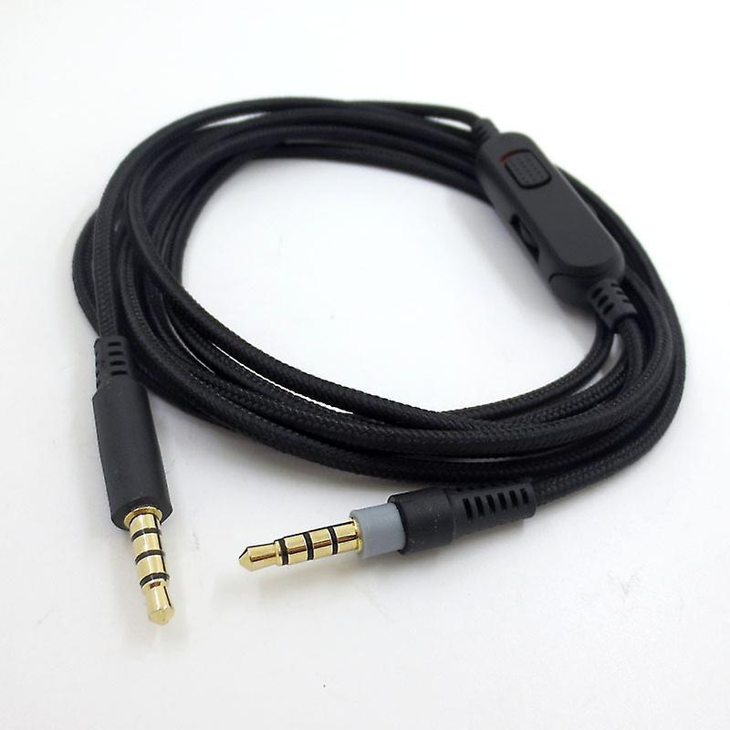 2M Black Replacement Audio Aux Cable Cord For HyperX Cloud/Cloud Alpha Gaming Headset