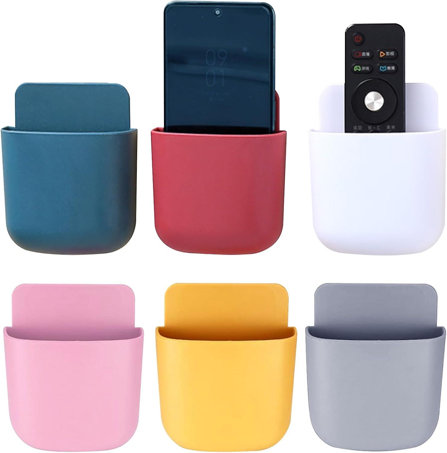 6 PCS TV Remote Control Bracket Wall Mount, Self-Adhesive Remote Control Bracket Wall Mount, Wall Storage Box Storage Box