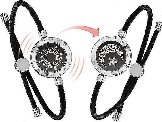 Langdistance Touch armbånd til par, vibrationer & lys op for kærlighedspar armbånd | Langdistance forhold gaver til kæreste Bluetooth