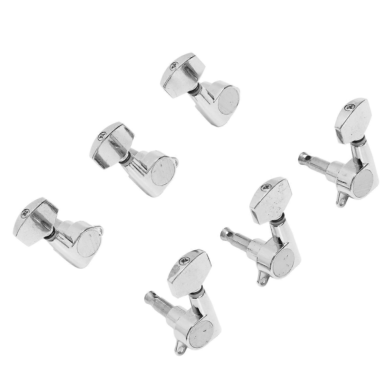 6PCS Metal Guitar Tuning Pegs Replacement Fully Enclosed String Machine Heads 3 Left 3 Right