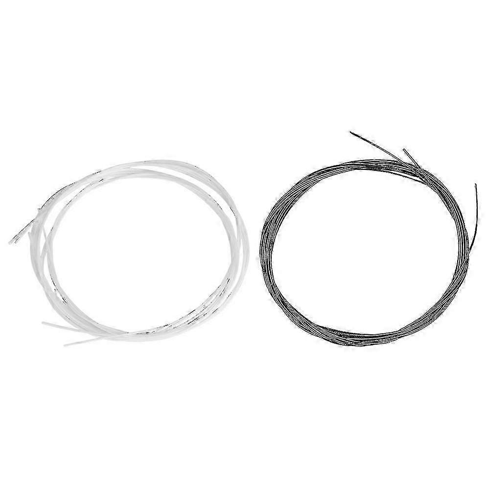 2 Sets 27inch White & Black Nylon Strings Replacement Part for Ukulele Instrument Accessory_Dec