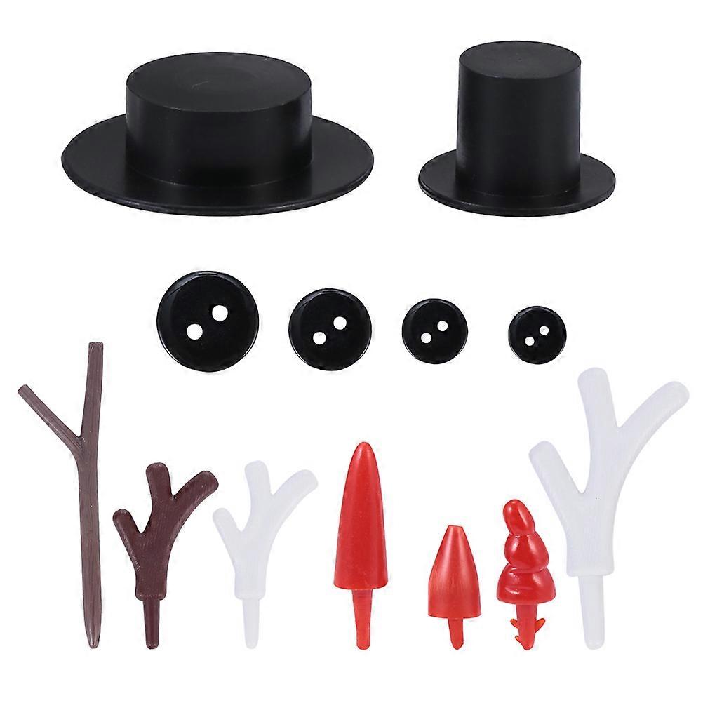302 Pcs Hand Decor Snowman Building Kit DIY Snowman Kit Snowman Buttons Build Your Snowman Kit Snowman Carrot Noses