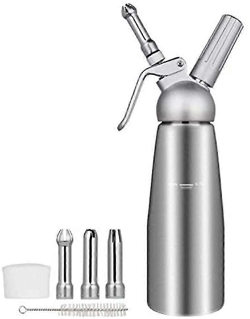 Jianghuo flødedispenser i rustfrit stål 500 ml - flødesifon i aluminium