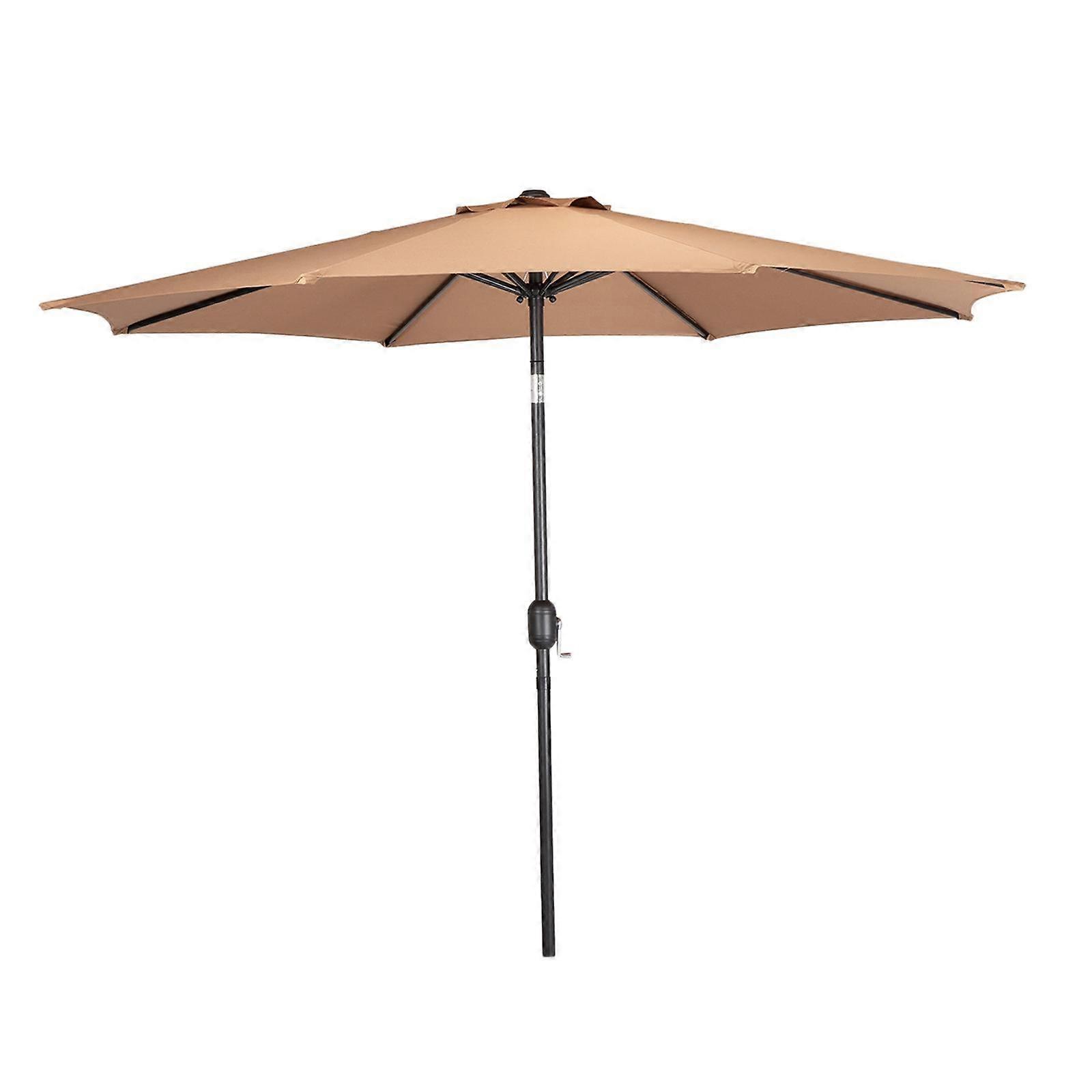 Patio Umbrella with Tilt Button and Crank Stable Yard Umbrella for Deck Pool Khaki