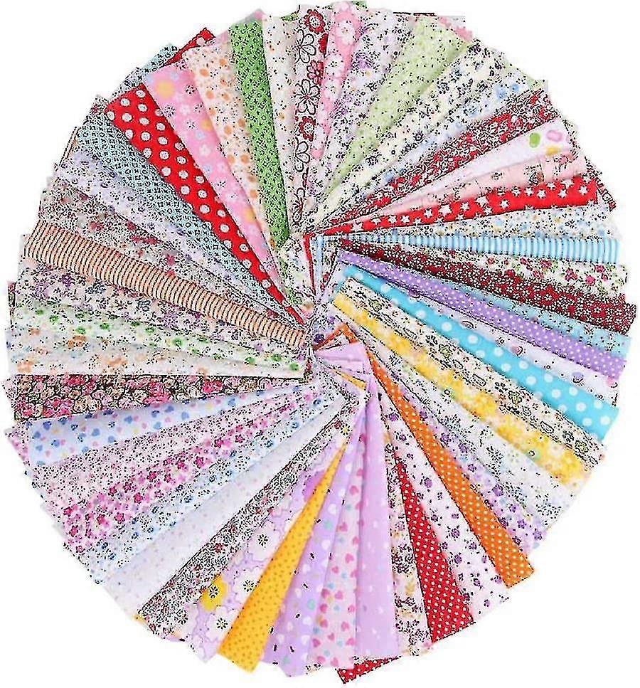50 stykker bomull stoff pakker patchwork stoffer 25cm x 25cm