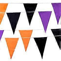 Multi-color Halloween Pennant, 100-feet, 48 Flags