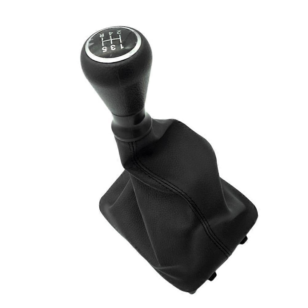 Car Gear Shift Lever 5 Speed Gear Shift Knob with Boot Cover for 206 406