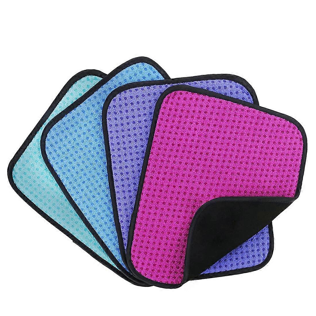 4-Pack 10 x 8 Inch Bowling Towel,with Easy-Grip Dot Bowling Part to Clean the Dirt and Oil to Impro