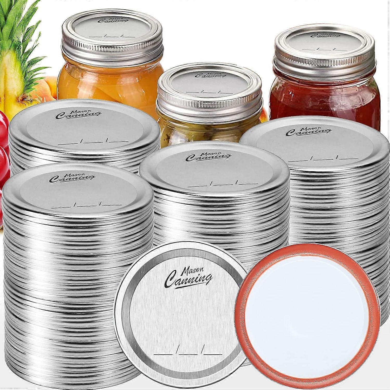 Canning Lids 100 PCS, 70MM 86MM Split-Type Canning Lids, Regular Canning Jar Lids, Rust-Proof Mason Jar Lids Bulk, Food Grade Material, Perfect for Fo