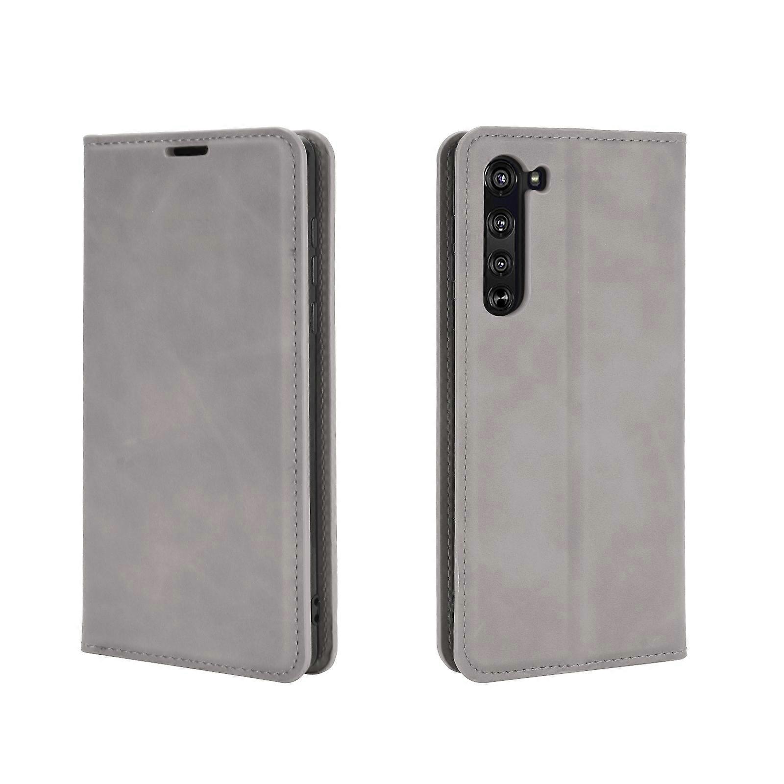 For Motorola Edge Magnetic Suction Leather TPU Case