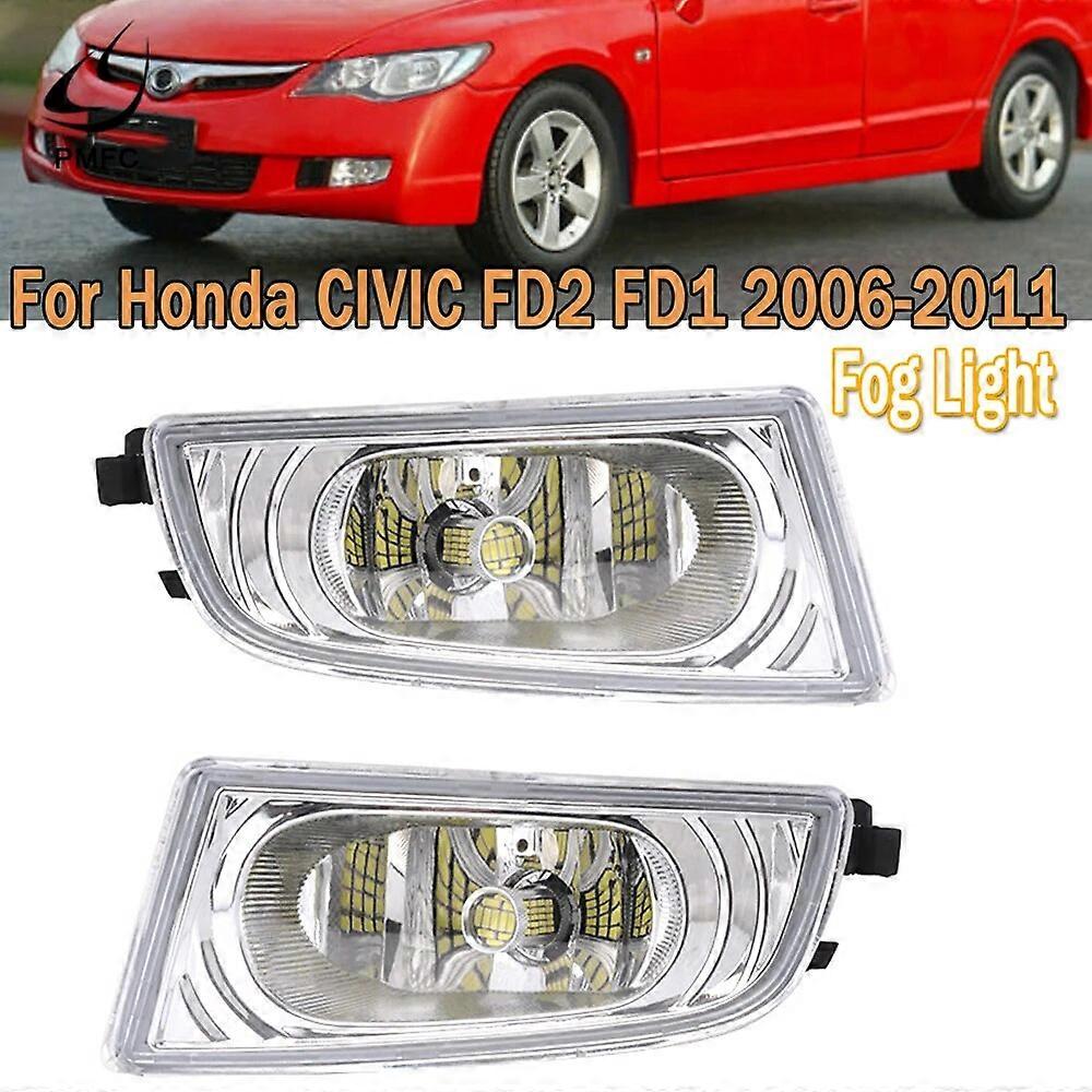 Without Blub Fog Lamp Fog Light HeadLight For Honda CIVIC FD2 FD1 2006-2011 For CIIMO 2012 2013 2014 2015 DRL HeadLamp