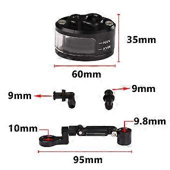 Feiteplus Black CNC Aluminum Brake/Clutch Fluid Reservoir Tank – Universal Fit For Motorcycles