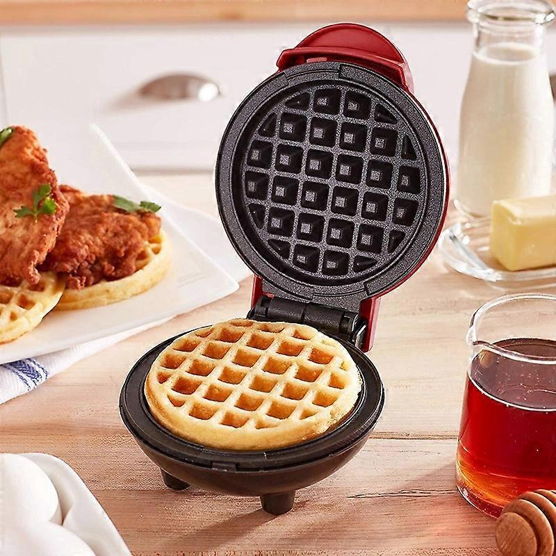 Mini Electric Waffle Maker - 220v for single waffles, hashbrowns with easy clean, non-stick surface