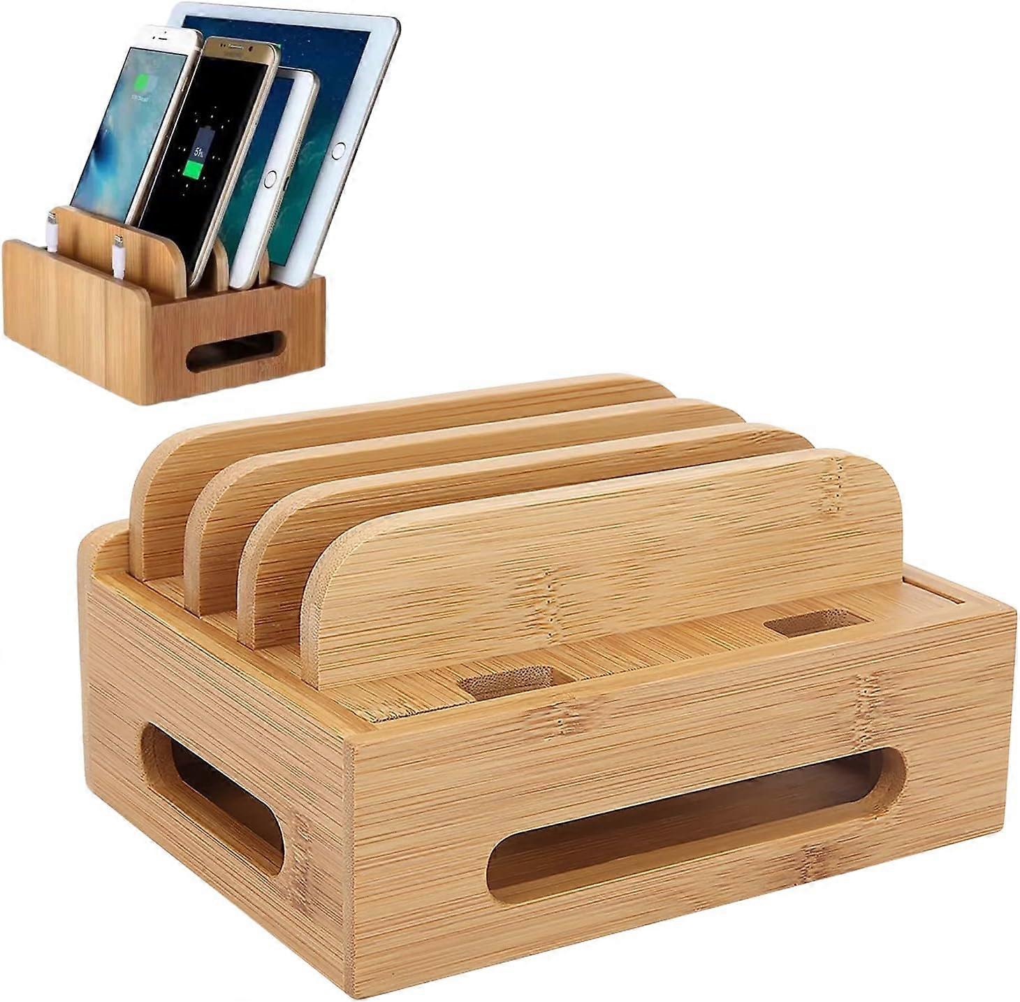 Cell Phone Tablet Stand Bamboo Charging Station Desktop Charging Dock Holder for All Android Smartphone Phone 11 Pro Xs Xs Max Xr X 8 7 6 6s Plus 5 5s