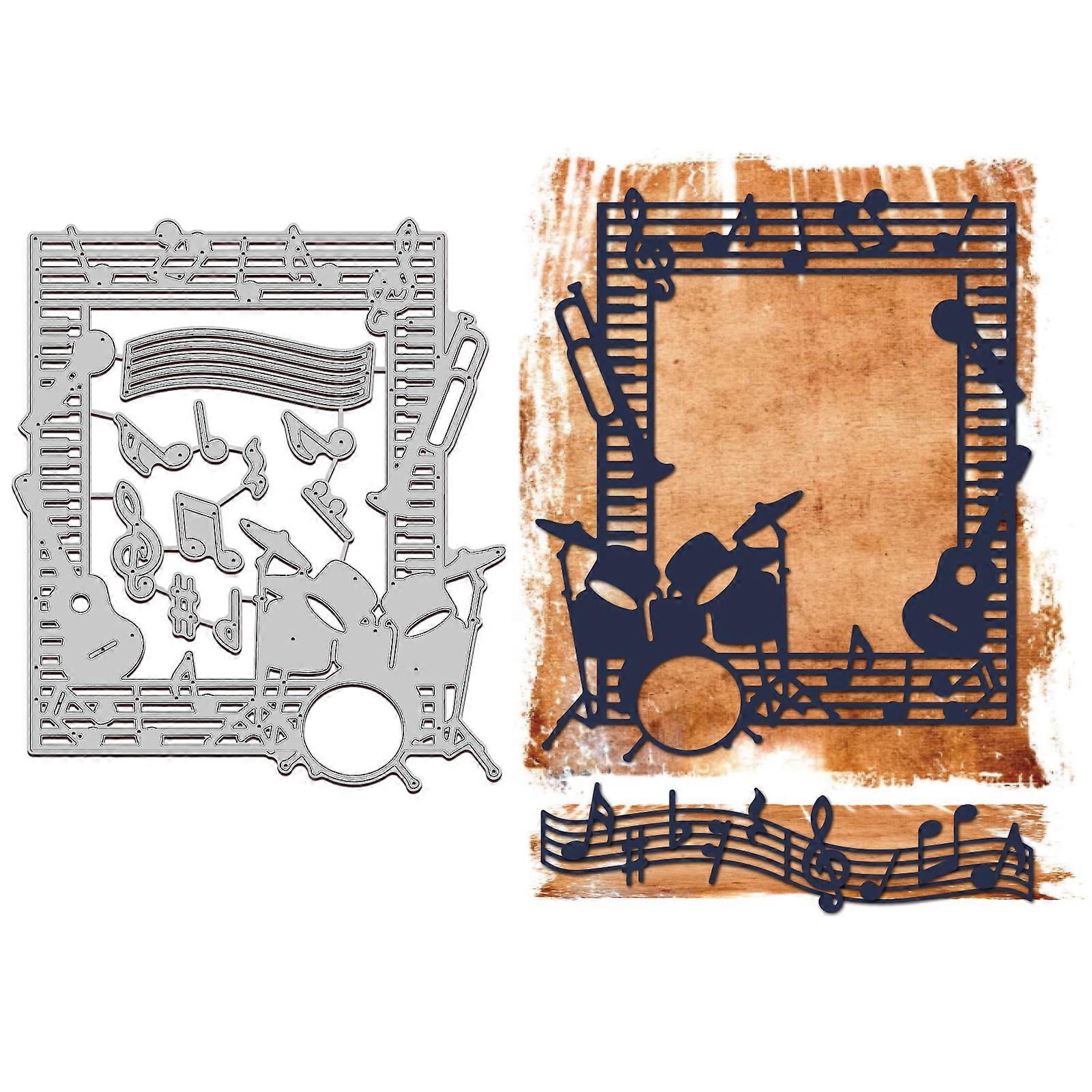 Music Theme Pattern Decoration Template Reusable carbon steel Stencil