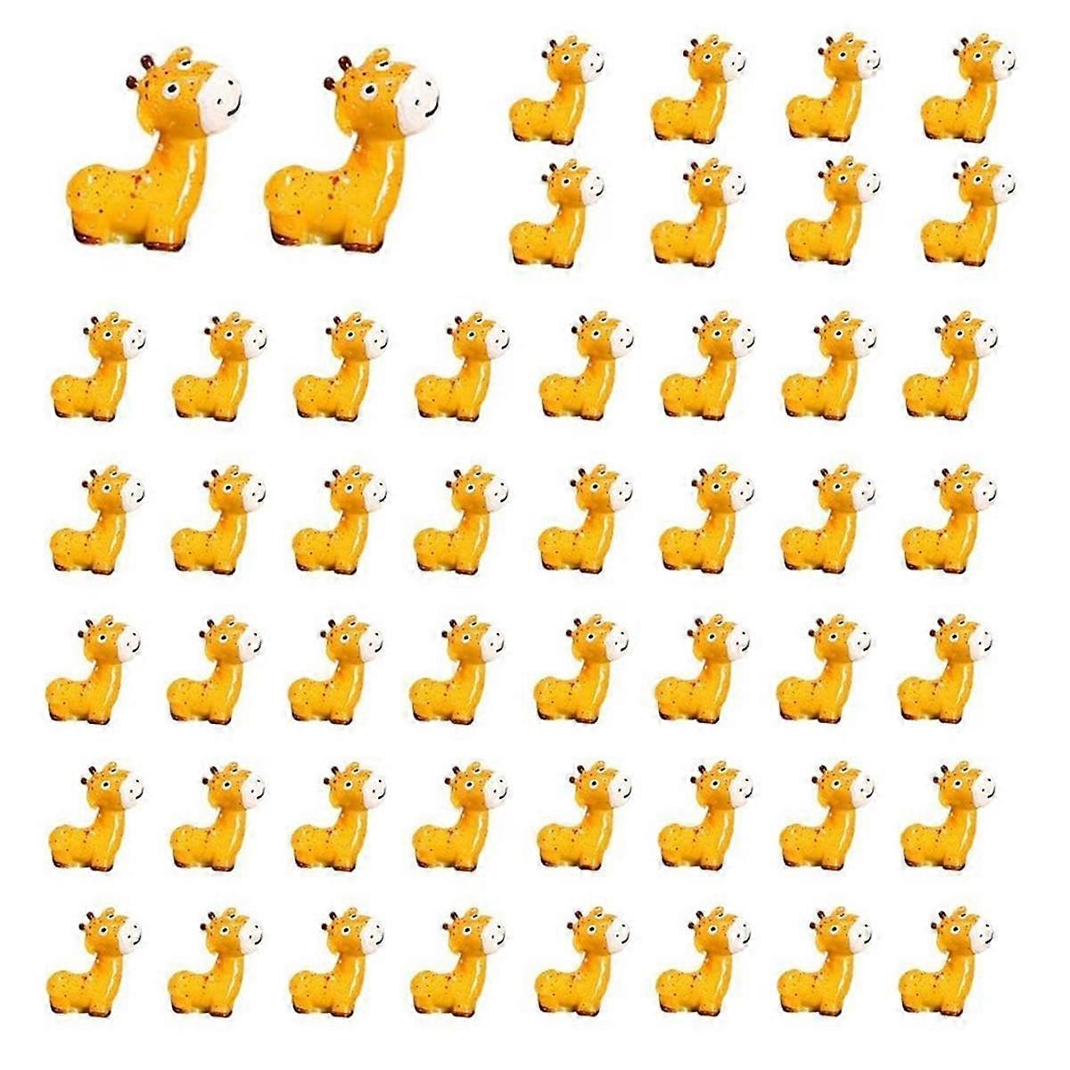 50PCS Mini Jungle Animals Figurines Resin Tiny Animal Miniatures Wild Animal Miniature Garden Acces